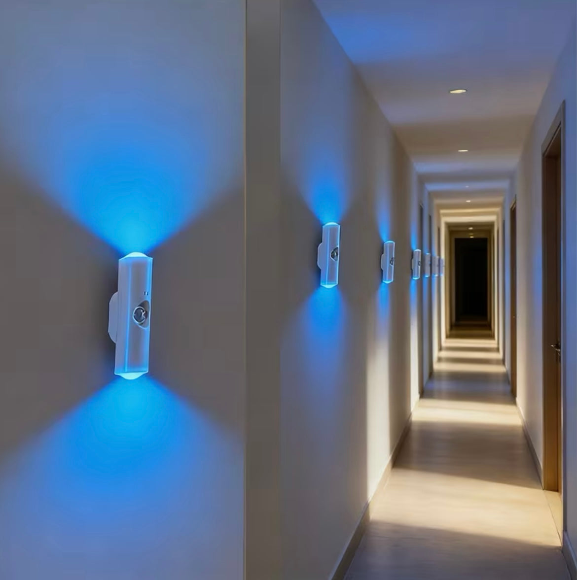 4-LED Smart Motion Sensor Wall Light 2pcs